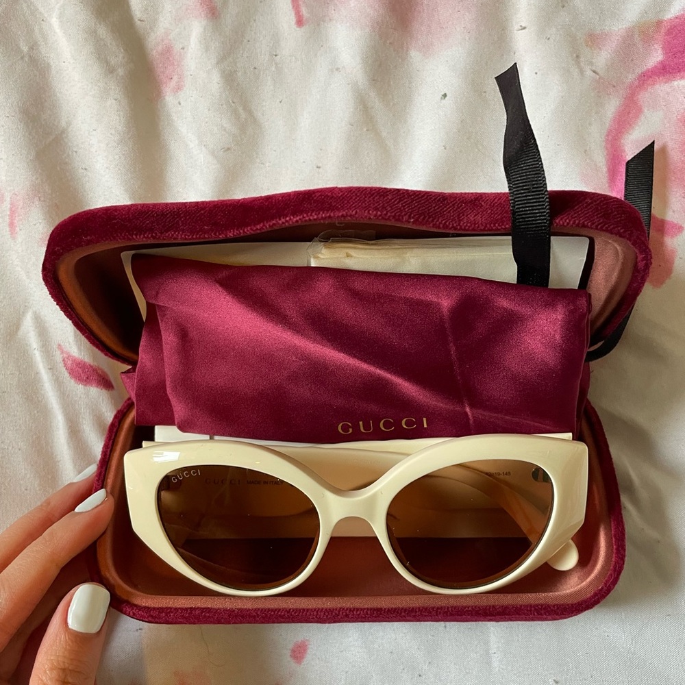 Gucci Cream Sunglasses